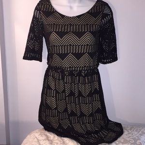 Black A. Byer Midi Dress Size Size M